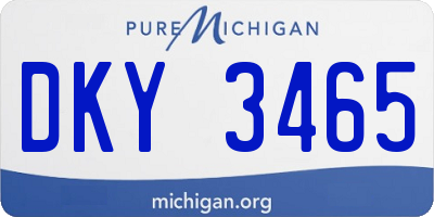 MI license plate DKY3465