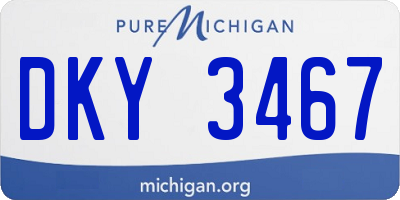 MI license plate DKY3467
