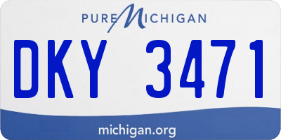 MI license plate DKY3471