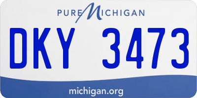MI license plate DKY3473