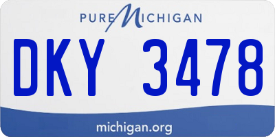 MI license plate DKY3478