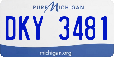 MI license plate DKY3481