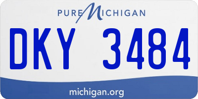 MI license plate DKY3484
