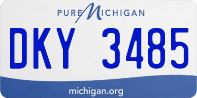 MI license plate DKY3485