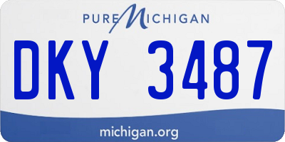 MI license plate DKY3487