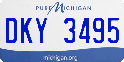 MI license plate DKY3495