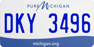 MI license plate DKY3496