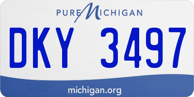 MI license plate DKY3497