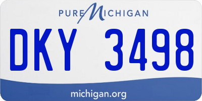 MI license plate DKY3498
