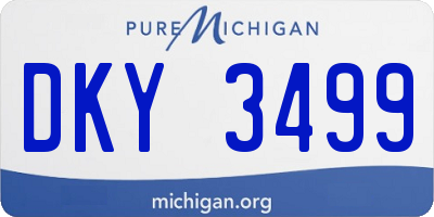 MI license plate DKY3499