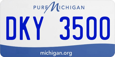 MI license plate DKY3500