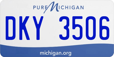 MI license plate DKY3506