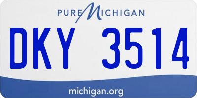 MI license plate DKY3514