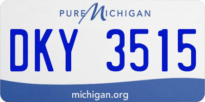 MI license plate DKY3515