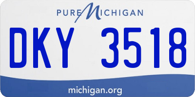 MI license plate DKY3518