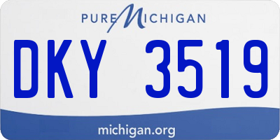 MI license plate DKY3519