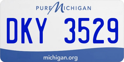 MI license plate DKY3529