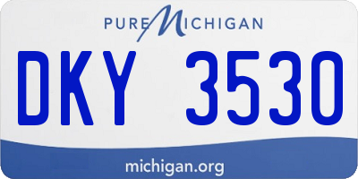 MI license plate DKY3530