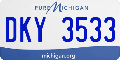 MI license plate DKY3533