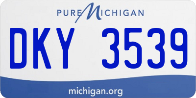 MI license plate DKY3539