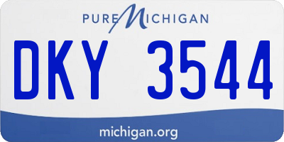 MI license plate DKY3544