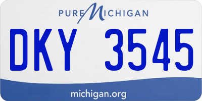 MI license plate DKY3545