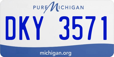 MI license plate DKY3571