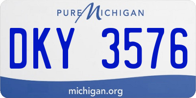 MI license plate DKY3576