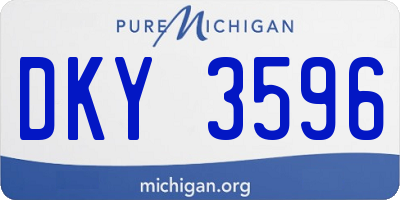 MI license plate DKY3596