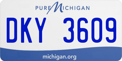 MI license plate DKY3609