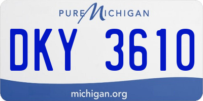 MI license plate DKY3610