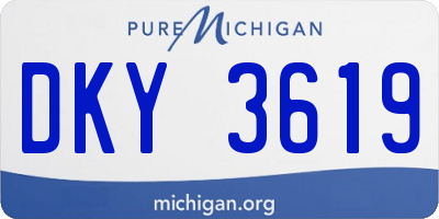 MI license plate DKY3619