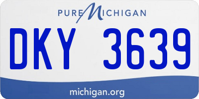 MI license plate DKY3639