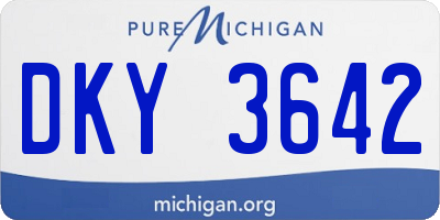 MI license plate DKY3642