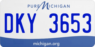 MI license plate DKY3653