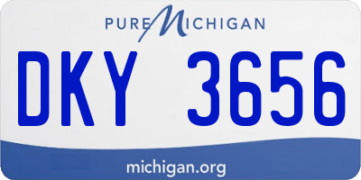 MI license plate DKY3656