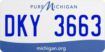 MI license plate DKY3663