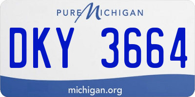 MI license plate DKY3664