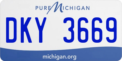 MI license plate DKY3669