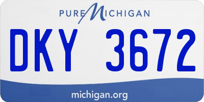 MI license plate DKY3672