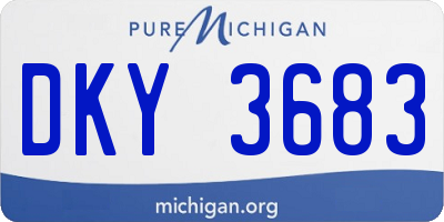 MI license plate DKY3683