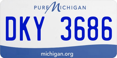 MI license plate DKY3686