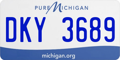 MI license plate DKY3689