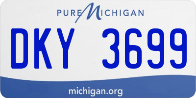 MI license plate DKY3699