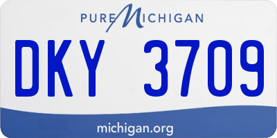 MI license plate DKY3709