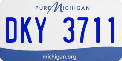 MI license plate DKY3711
