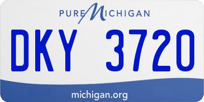 MI license plate DKY3720