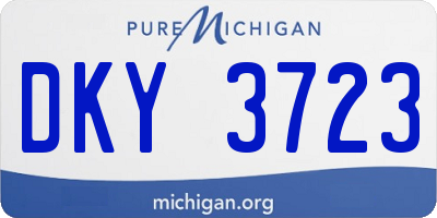 MI license plate DKY3723