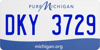 MI license plate DKY3729