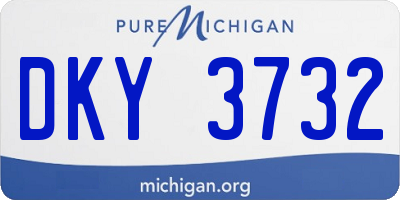 MI license plate DKY3732